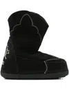 Inuikii Suede Cowboy Boots In Black