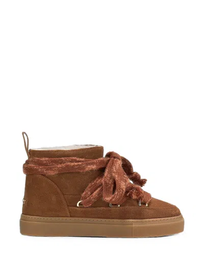 Inuikii Suede Knot Ankle Boots In Brown