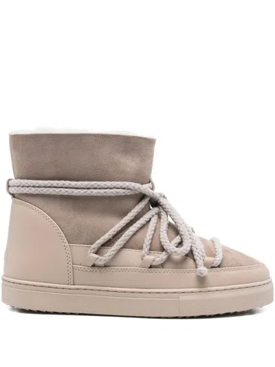 Inuikii Suede Lace-up Boots In Gray