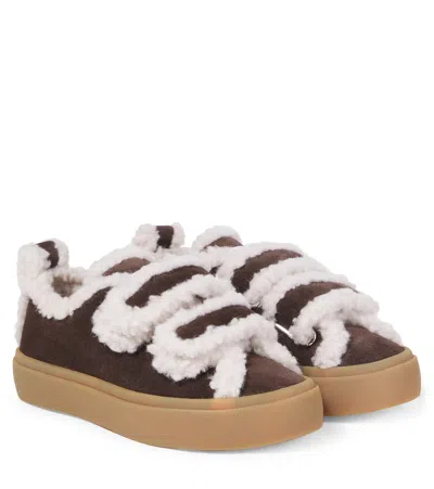 Inuikii Kids' Suede Sneakers In Brown