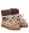 Inuikii Suede Snow Boots In Animal Print