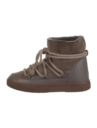 Pre-owned Inuikii Suede Snow Boots In Neutral