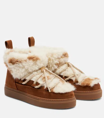 Inuikii Teddy Low Suede Teddy Snow Boots In Neutral