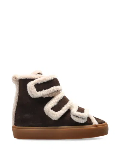 Inuikii Touch-strap High-top Sneakers In Brown