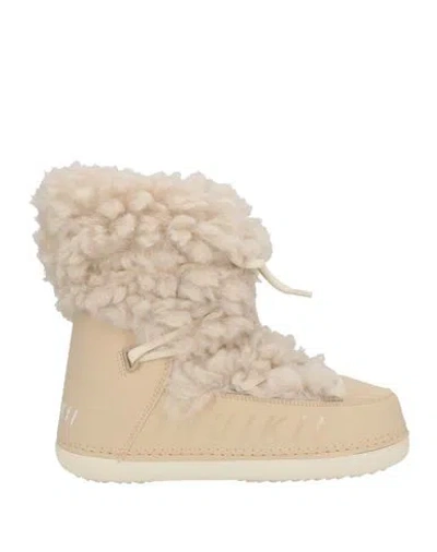 Inuikii Woman Ankle Boots Beige Size 11 Synthetic Fibers In Multi