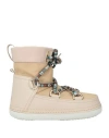 Inuikii Woman Ankle Boots Beige Size 8 Textile Fibers, Leather In Beige