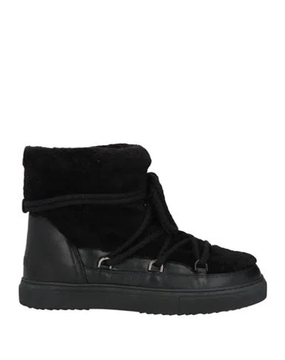 Inuikii Woman Ankle Boots Black Size 6 Shearling In Multi