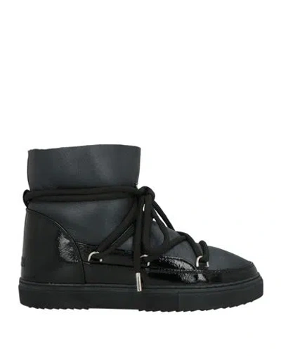 Inuikii Woman Ankle Boots Black Size 8 Leather