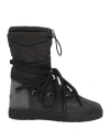 Inuikii Woman Ankle Boots Black Size 8 Textile Fibers