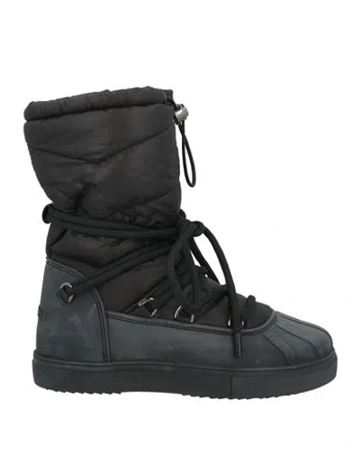 Inuikii Woman Ankle Boots Black Size 8 Textile Fibers, Rubber