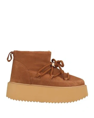 Inuikii Woman Ankle Boots Brown Size 12 Shearling
