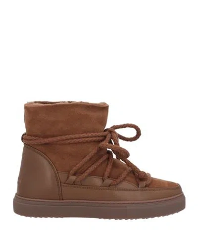 Inuikii Woman Ankle Boots Brown Size 7 Leather