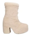 Inuikii Woman Ankle Boots Cream Size 8 Shearling In White