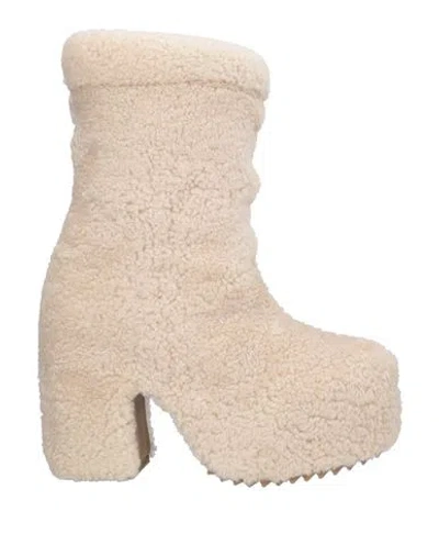 Inuikii Woman Ankle Boots Cream Size 8 Shearling In White