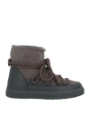 Inuikii Woman Ankle Boots Dark Brown Size 8 Leather