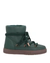 Inuikii Woman Ankle Boots Green Size 8 Leather
