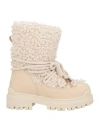 Inuikii Woman Ankle Boots Ivory Size 6 Textile Fibers In Neutral