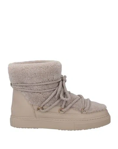 Inuikii Woman Ankle Boots Light Grey Size 6 Leather In Gray