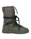 Inuikii Woman Ankle Boots Military Green Size 7 Textile Fibers, Rubber