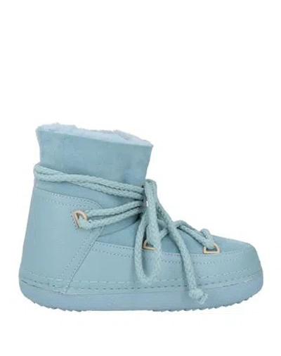 Inuikii Woman Ankle Boots Sky Blue Size 7 Leather
