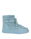 Inuikii Woman Ankle Boots Sky Blue Size 8 Leather In Blue