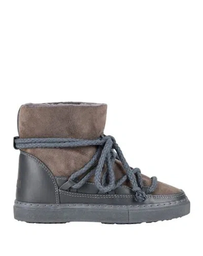 Inuikii Woman Ankle Boots Slate Blue Size 8 Leather