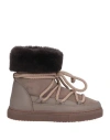 Inuikii Woman Ankle Boots Taupe Size 7 Leather In Brown