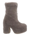 Inuikii Woman Ankle Boots Taupe Size 8 Shearling In Gray