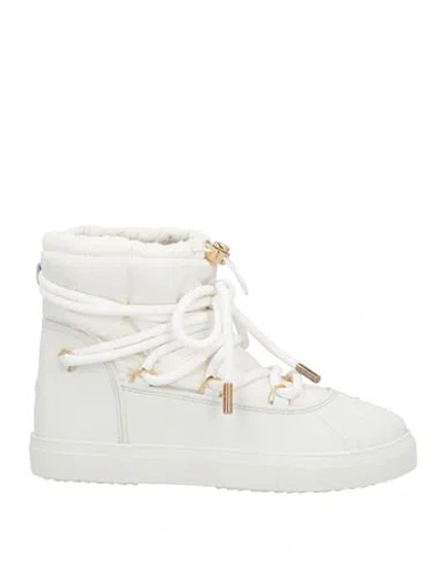 Inuikii Woman Ankle Boots White Size 9 Textile Fibers