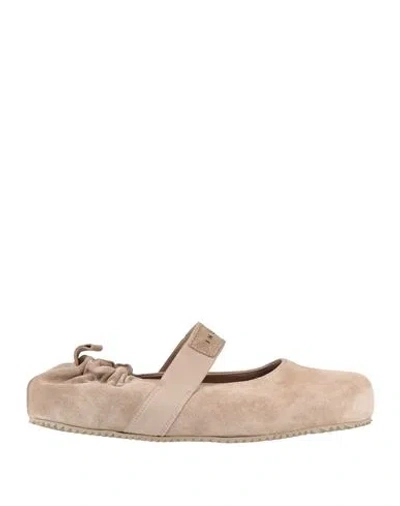 Inuikii Woman Ballet Flats Sand Size 8 Leather In Neutral