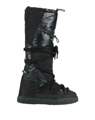 Inuikii Woman Boot Black Size 8 Textile Fibers, Leather