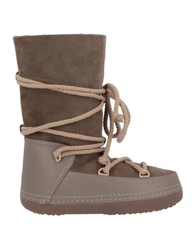 Inuikii Woman Boot Taupe Size 7 Leather In Brown