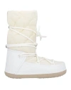 Inuikii Woman Boot White Size 10 Leather, Textile Fibers