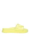 Inuikii Woman Sandals Acid Green Size 8 Rubber In Green