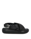 Inuikii Woman Sandals Black Size 8 Leather In Black