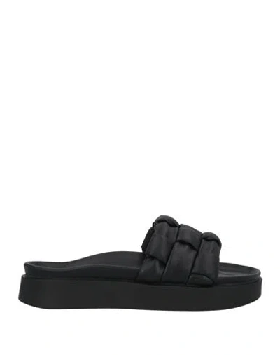 Inuikii Woman Sandals Black Size 8 Rubber