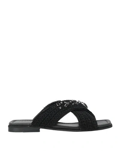 Inuikii Woman Sandals Black Size 8 Textile Fibers