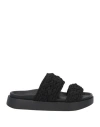 Inuikii Woman Sandals Black Size 11 Textile Fibers