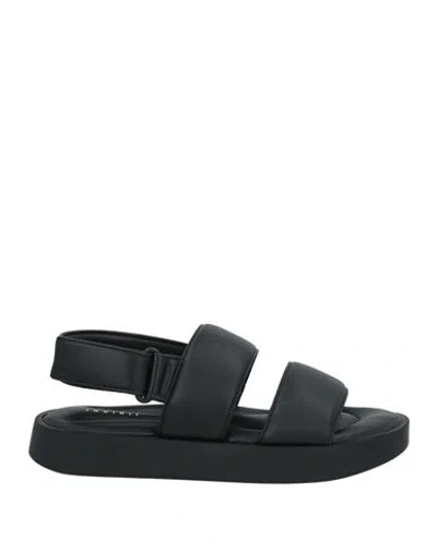 Inuikii Woman Sandals Black Size 8 Textile Fibers