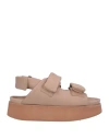 Inuikii Woman Sandals Light Brown Size 8 Leather In Beige