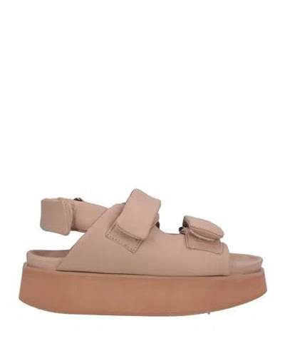 Inuikii Woman Sandals Light Brown Size 8 Leather In Beige