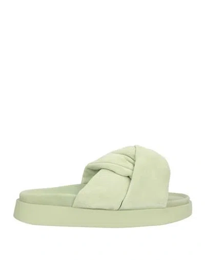 Inuikii Woman Sandals Light Green Size 8 Leather