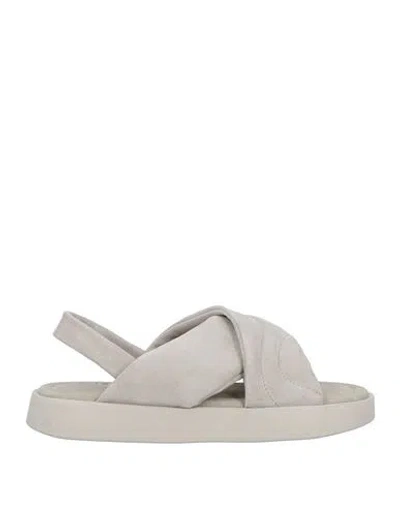 Inuikii Woman Sandals Light Grey Size 8 Leather In Gray