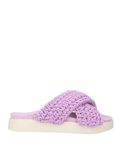 Inuikii Woman Sandals Lilac Size 10 Textile Fibers In Purple
