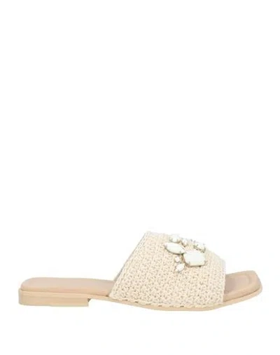 Inuikii Woman Sandals Off White Size 8 Textile Fibers In Neutral