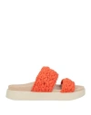 Inuikii Woman Sandals Orange Size 7 Textile Fibers In Orange