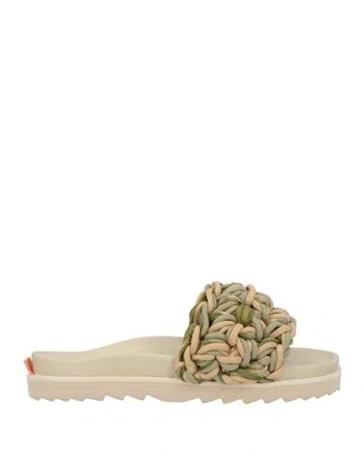 Inuikii Woman Sandals Sage Green Size 9 Textile Fibers