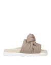 Inuikii Woman Sandals Dove Grey Size 12 Linen In Grey