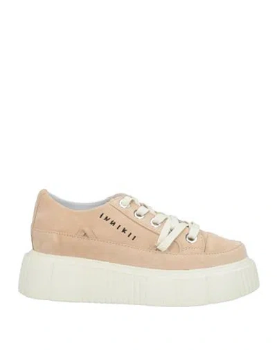 Inuikii Woman Sneakers Beige Size 8 Leather