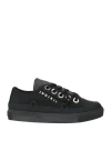 Inuikii Woman Sneakers Black Size 6 Leather, Textile Fibers